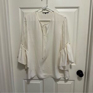 Kobi Halperin White Silk Top Blouse Shirt NWOT Size Medium